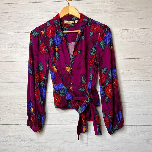 Anthropologie Moulinette Soeurs Womens Size 04 Maisie Colorful Button Down - Picture 1 of 16